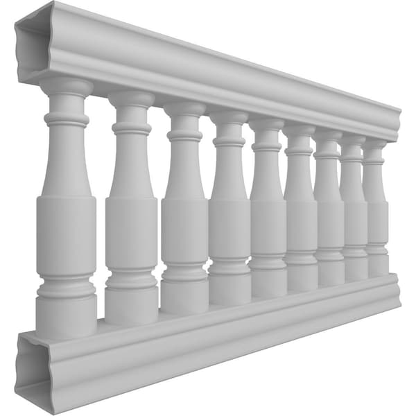 Fiberthane Hamilton Balustrade Railing Kit Style M (6 7/8 On-Center Spacing To Pass 4 Sphere Code)